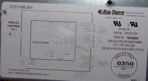 dometic ac control board wiring diagram      wiring
