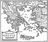 Greece Ancient Map Colouring Greek Maps Period Crete Islands Athens Sea Classical sketch template
