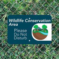horizontal wildlife conservation sign custom signs