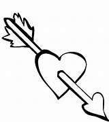 Coloring Arrow Heart Clipartbest Clipart sketch template