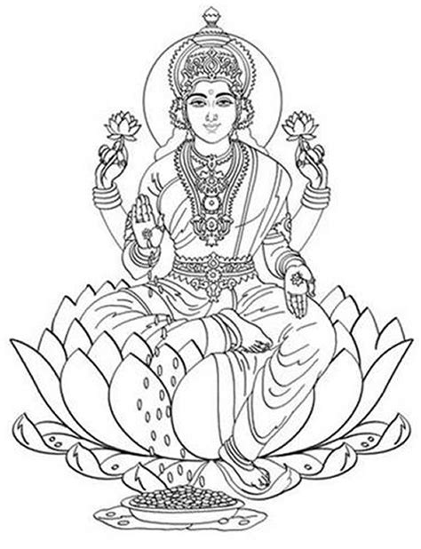 hindu mythology gods  goddesses  printable coloring pages