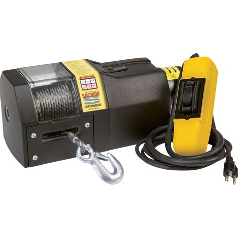superwinch  volt ac powered electric winch  lb capacity