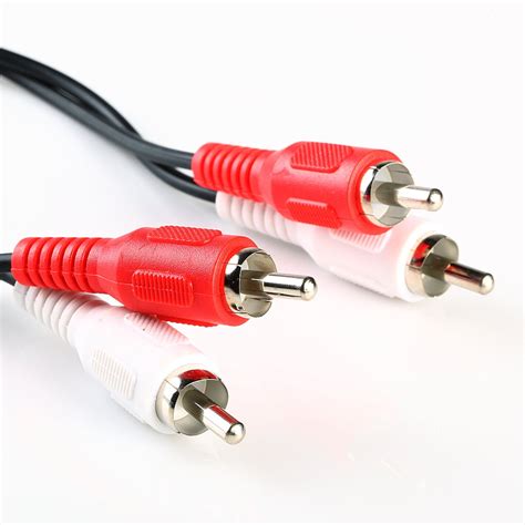 ft rca audio cable  rca male   rca male mm stereo audio patch cord cable walmartcom