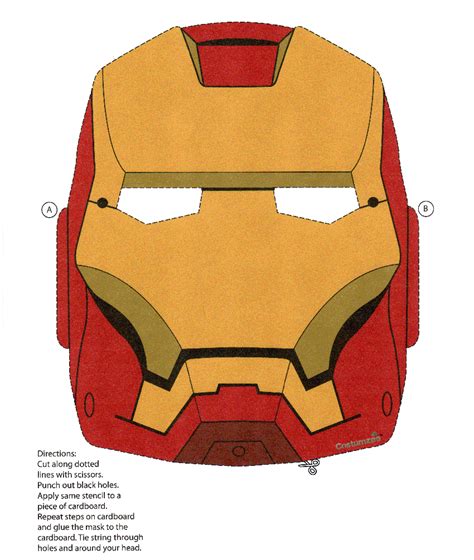 print ironman mask ironman mask iron man diy costumes kids