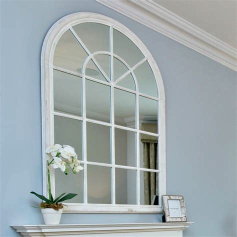 wilton white arched window mirror hadley rose