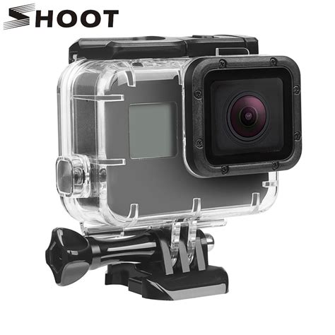shoot waterproof case  gopro hero    white silver black protective case housing shell