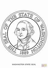 Coloring Washington State Seal Pages Printable Drawing Popular sketch template