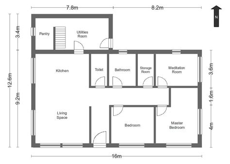 simple house floor plan  dimensions floorplansclick