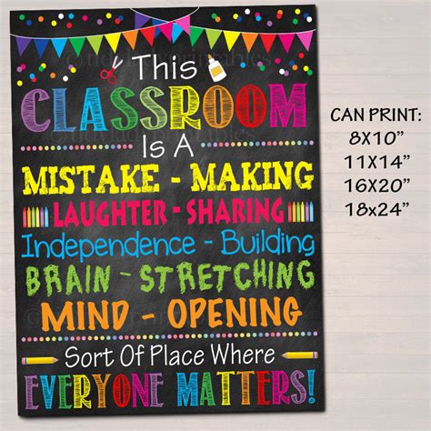 Classroom Rules Poster Tidylady Printables
