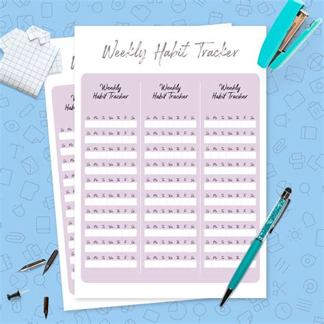 days habit tracker template template printable