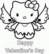 Kitty Hello Coloring Pages Valentines Valentine Sheets Printable Halloween Angel Color Print Getcolorings Colouring Cards Colorable Choose Board Visit Library sketch template