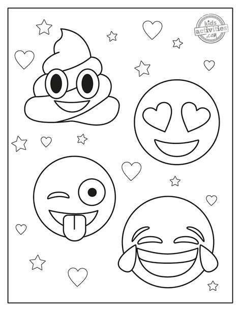 super cute emoji coloring pages kids activities blog