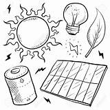 Solar Energy Drawing Sketch Renewable Power Doodle Getdrawings Panel Drawings Light Vector Style Sun Green Objects sketch template