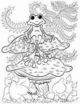 Coloring Toad Stool Stamp sketch template