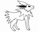 Coloring Jolteon Pages Getcolorings sketch template