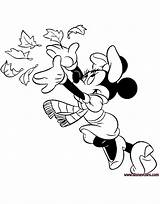 Fall Minnie Colouring Disneyclips 1131 sketch template