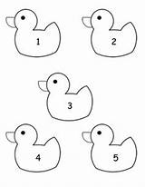 Little Ducks Activities Duck Preschool Five Printable Printables Crafts Rhyme sketch template
