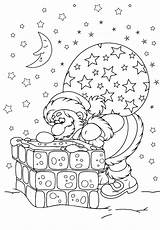 Roof Santa Coloring Pages раскраски из категории все Year sketch template