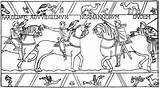 Bayeux Conquest Battle Bayeaux Tapestries Ajhw Harold sketch template