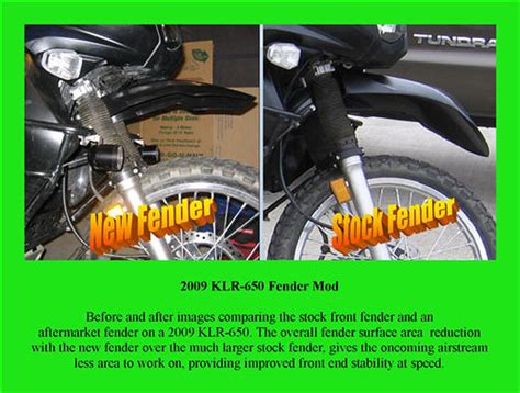 klr  front fender mod reduces oncoming air stream affect  front  kawasaki klr forum