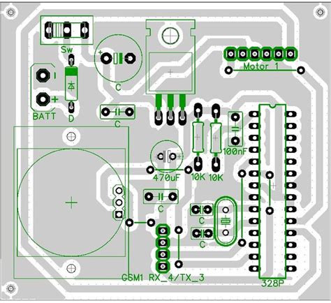 printed circuit board layout   main control board