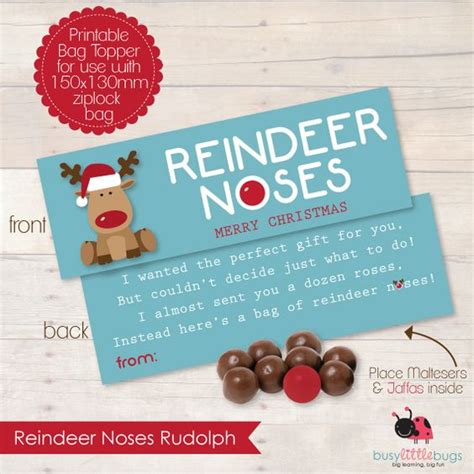 free reindeer noses bag toppers just b cause