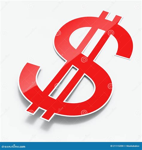 red shiny paper dollar sign stock photo image