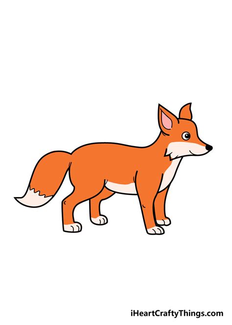 fox drawing   draw  fox step  step