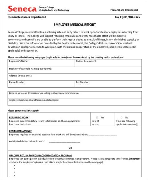 medical report sample letter