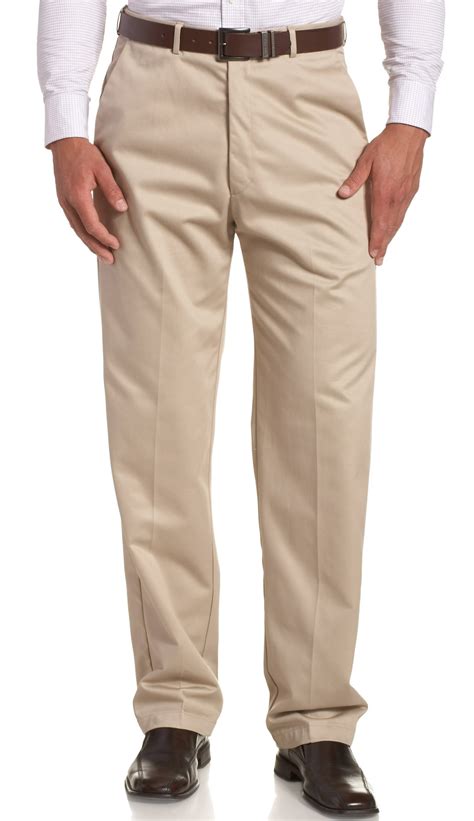 haggar  beige mens size  flat front  iron khaki pants walmartcom