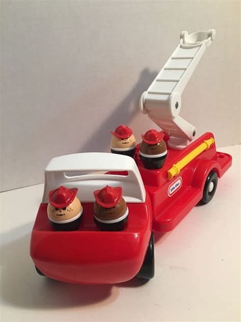tikes vintage toddle tots red fire truck engine