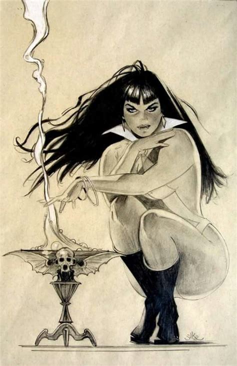 Vampireilla By Jim Silke Vampirella Fantasy Witch Comic Art