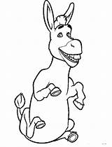 Donkey Shrek Coloring Pages Smile Kids Printable Adult Colouring sketch template