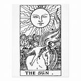 Tarot Coloring Pages Cards Card Color Printable Deck Sun Own Yourself Moon Colouring Google Adult Decks Arcana Major Search Meanings sketch template