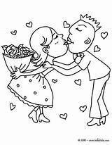 Dibujos Hellokids Temperas Ausmalen Enamorados Kiss Apaixonado Verliebtes Amoureux Kuss Gratuit Drucken Farben Línea sketch template