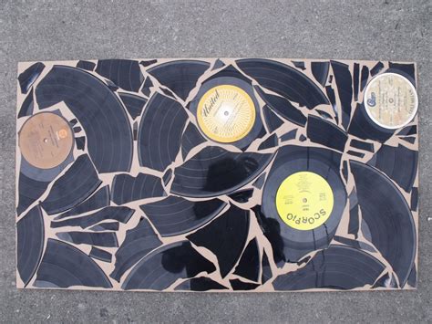 record mosiac vinyl record art record wall art vinyl record crafts