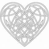 Heart Coloring Pages Template Mosaics Celtic sketch template