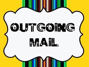 outgoing mail sign  teach calm    teachers pay teachers