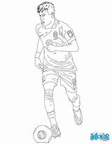 Colorir Futebol Jogador Neymar sketch template