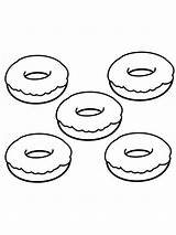 Donut Coloring Pages Kids Printable sketch template