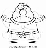 Monk Cartoon Angry Chubby Coloring Clipart Thoman Cory Outlined Vector 2021 sketch template