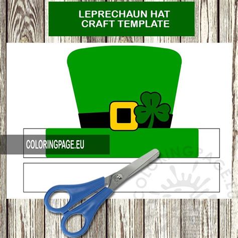 printable outline leprechaun hat template