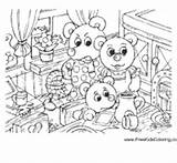 Goldilocks Bears Three Surfnetkids Coloring sketch template