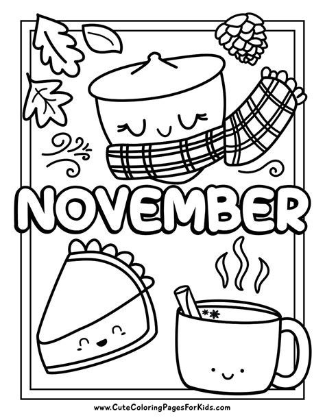 november coloring pages cute coloring pages  kids thanksgiving