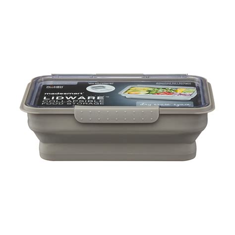madesmart lidware collapsible food storage container gray