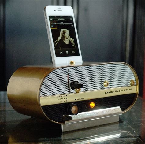 ipod iphone charging station  speakers  vintage tube etsy iphone charging station