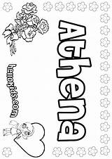 Athena Coloring Name Pages Color Hellokids Print Online sketch template