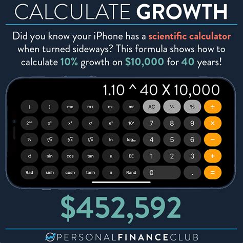 calculate investment growth   iphone personal finance club
