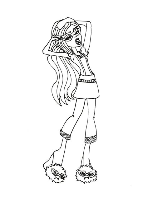 pin  monster high coloring page