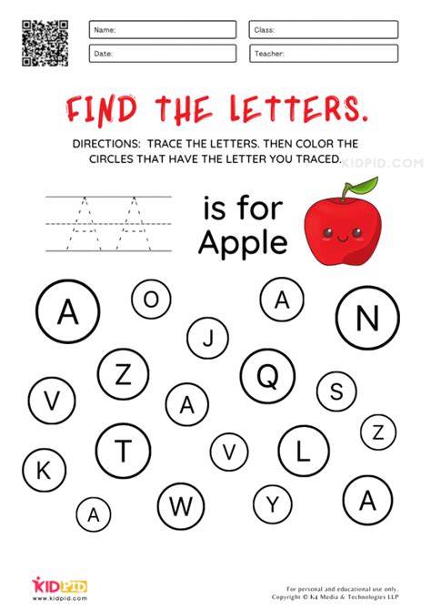 find  letters worksheets  preschool kidpid